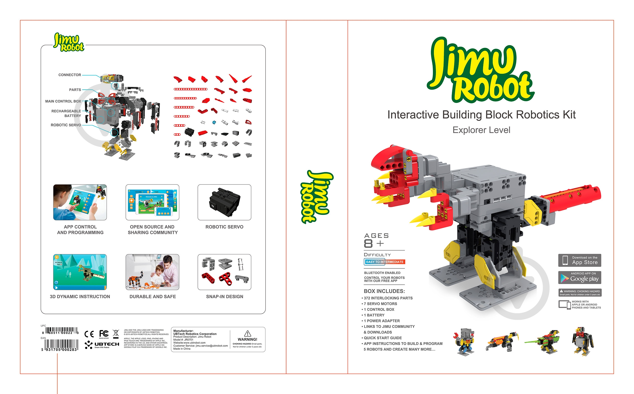 Робот программируемый UbTech Jimu Explorer 7 servos (JR0701) - фото 14