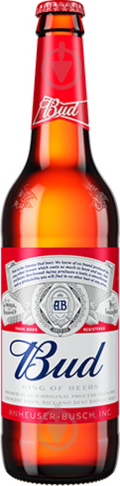 Пиво Bud светлое фильтрованное 4,8% 0,5 л - фото 1
