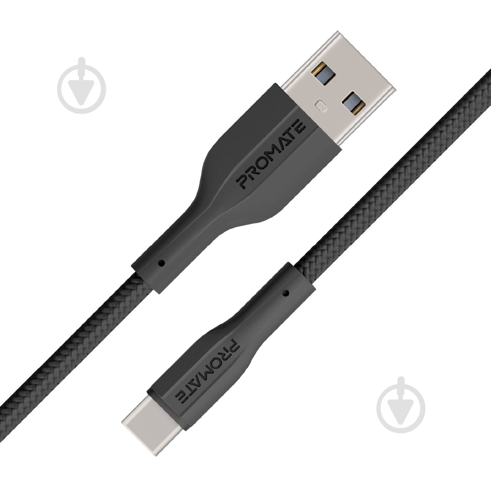 Кабель Promate xCord-AC USB-A to USB-C 2А 1 м 1 м чорний (xcord-ac.black) - фото 1
