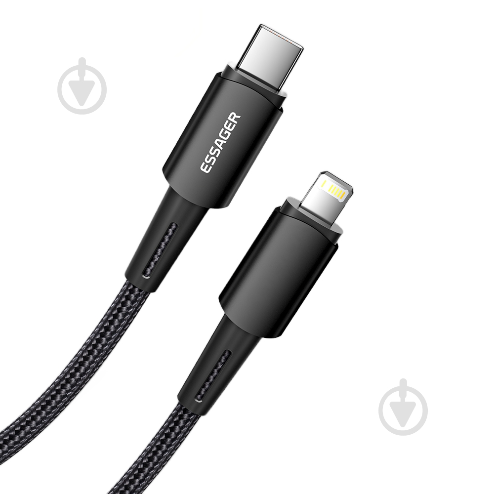 Кабель Essager Sunset Type-C to Lightning 20W USB 2 м черный (EXCTL-CGA01) - фото 3 Кабель Essager Sunset Type-C to Lightning 20W USB 2 м черный (EXCTL-CGA01) - фото 3