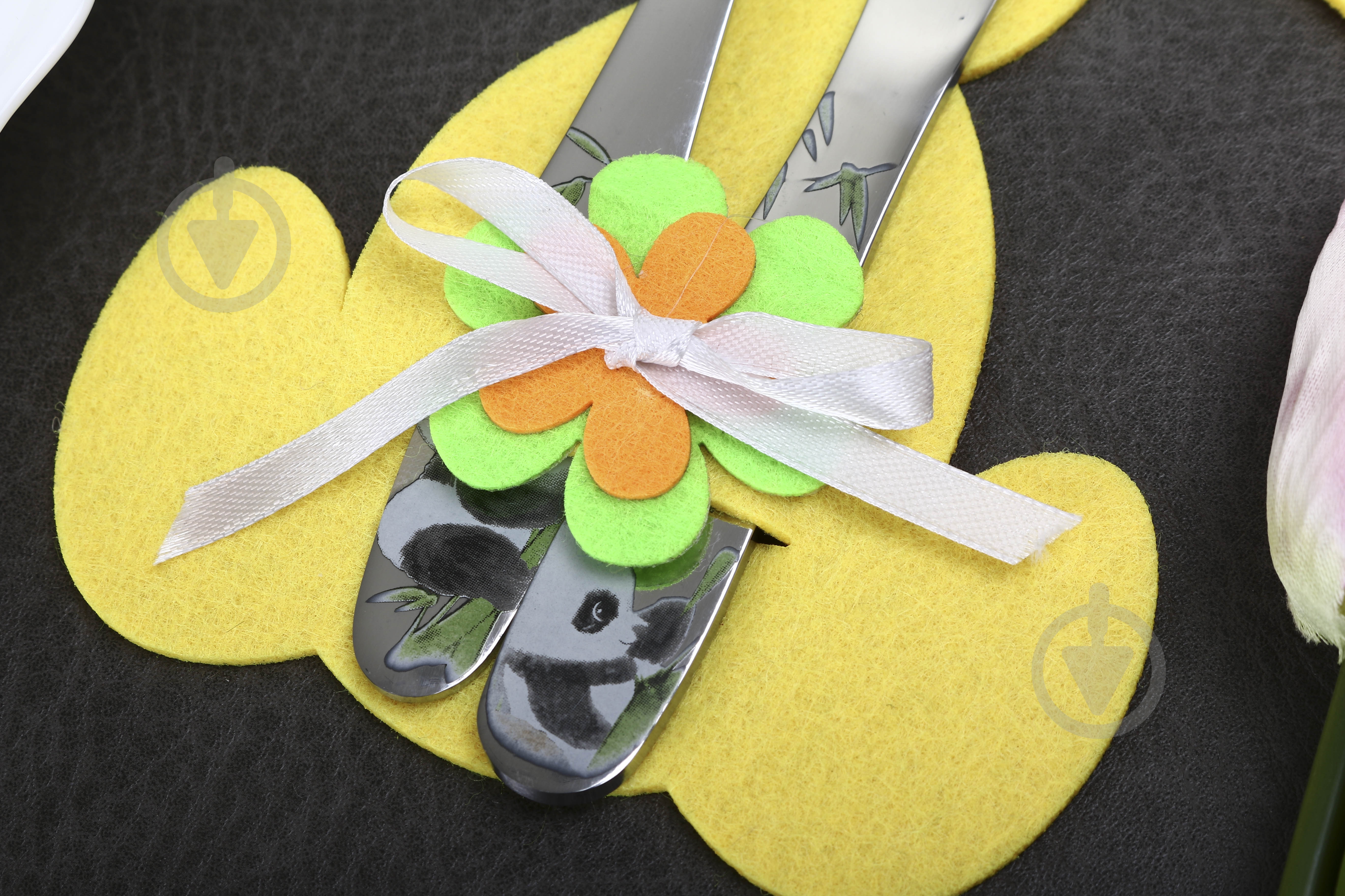 Конверт для столових приборів Аплі Краплі Rabbit 17x11,5 см жовтий - фото 2 Конверт для столових приборів Аплі Краплі Rabbit 17x11,5 см жовтий - фото 2