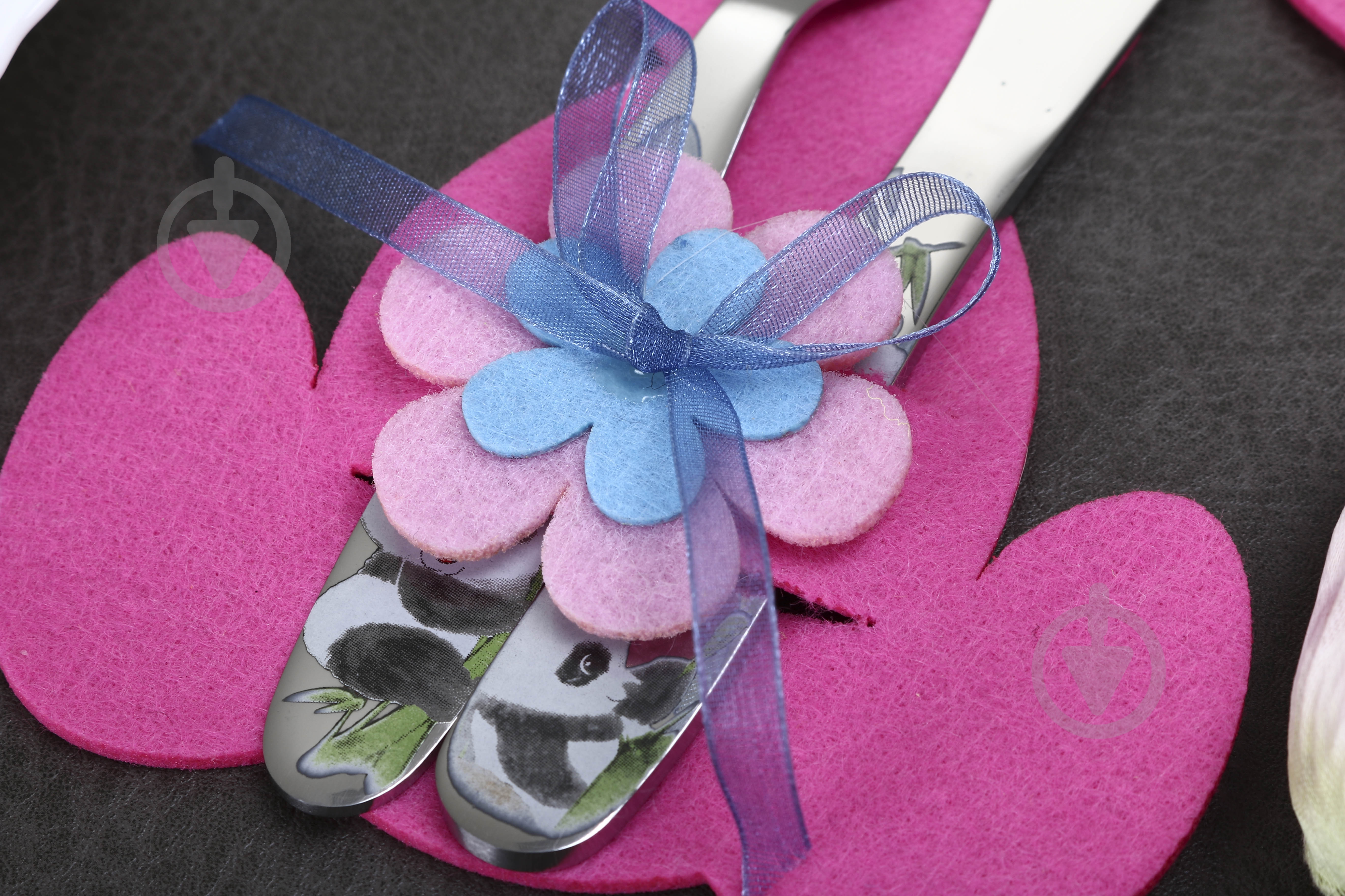 Конверт для столових приборів Аплі Краплі Rabbit 17x11,5 см малиновий - фото 2 Конверт для столових приборів Аплі Краплі Rabbit 17x11,5 см малиновий - фото 2