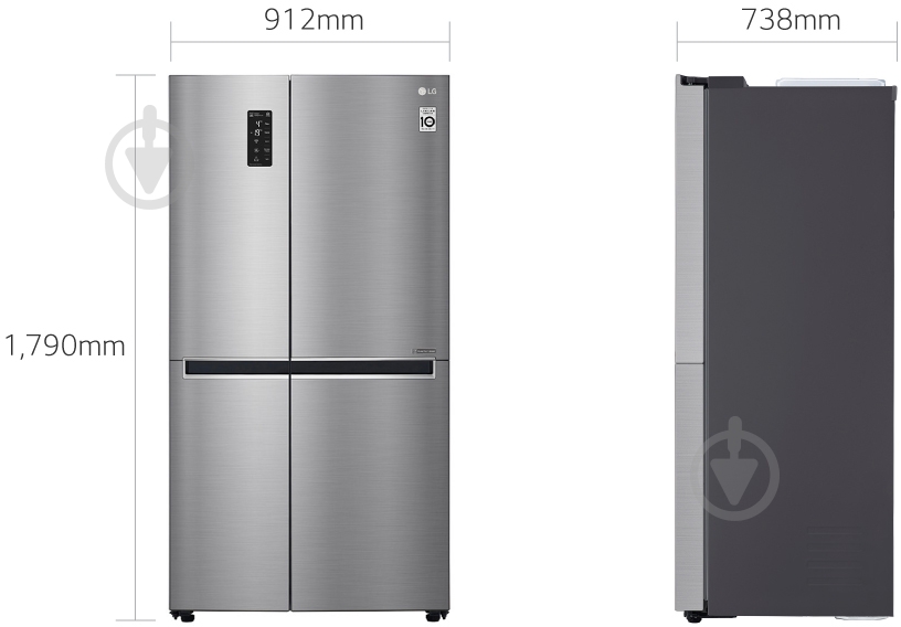 Холодильник LG Side-by-Side GC-B247SMUV - фото 18 Холодильник LG Side-by-Side GC-B247SMUV - фото 18