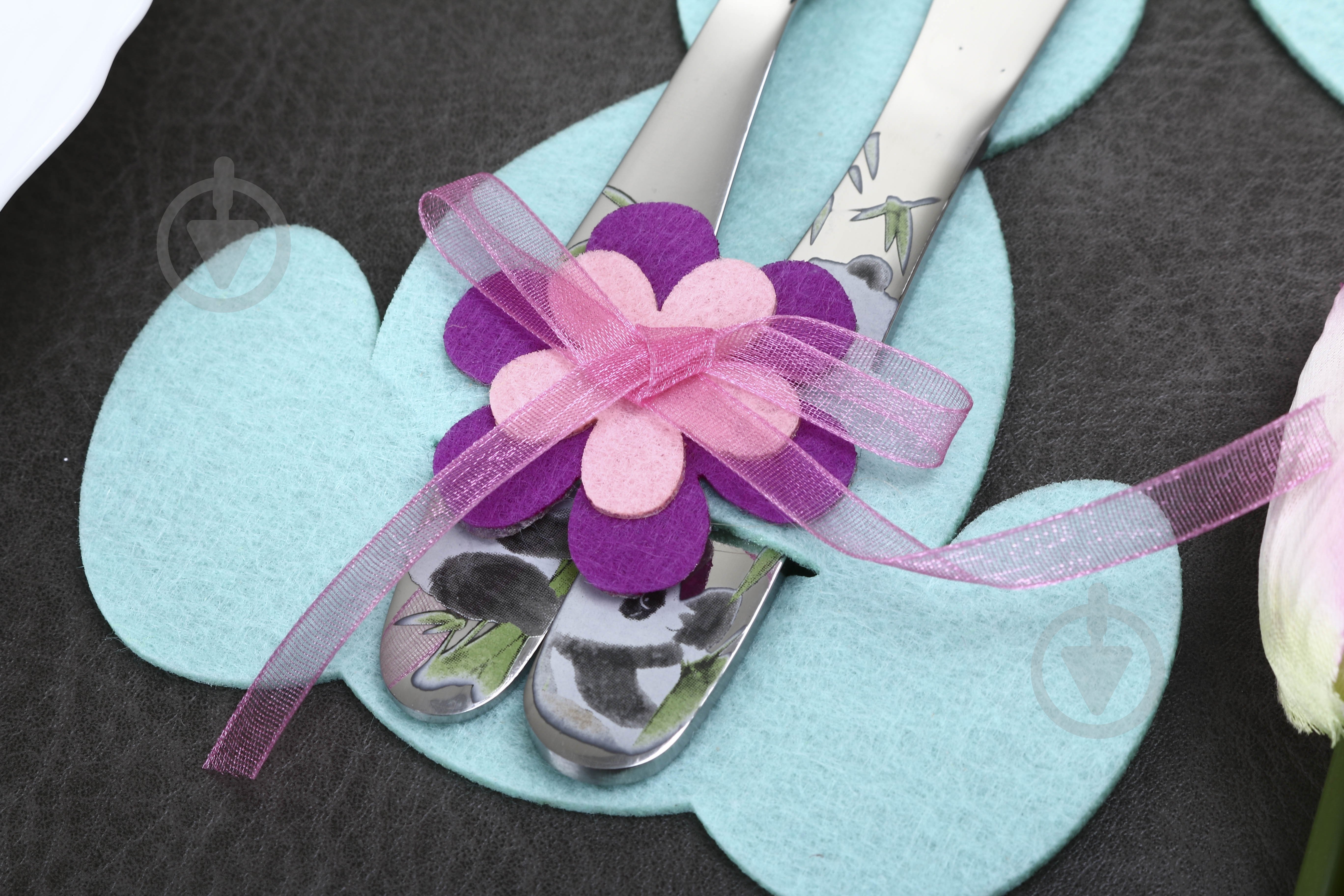 Конверт для столових приборів Аплі Краплі Rabbit 17x11,5 см блакитний - фото 2 Конверт для столових приборів Аплі Краплі Rabbit 17x11,5 см блакитний - фото 2