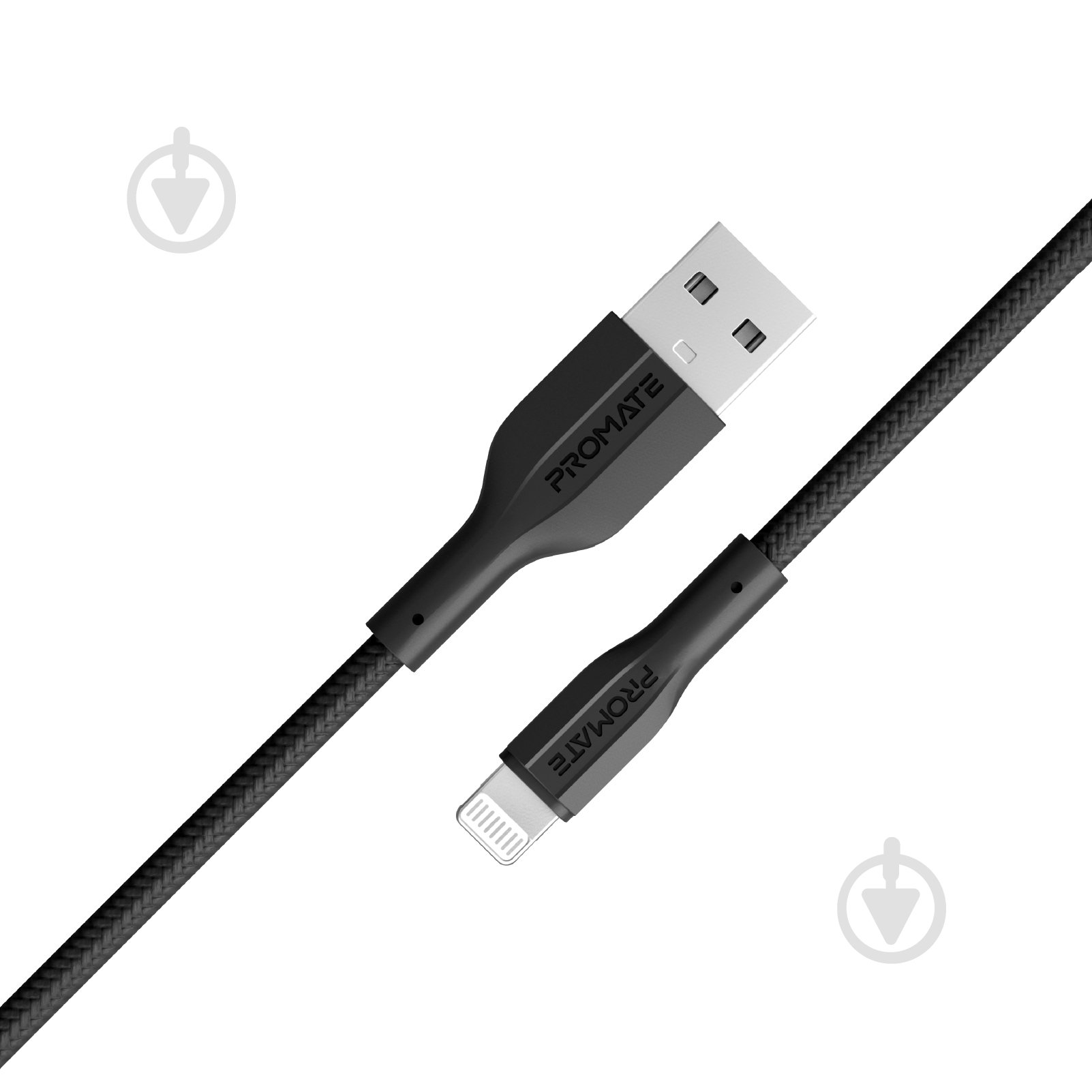 Кабель Promate xCord-Ai USB to Lightning 2А 1 м 1 м чорний (xcord-ai.black) - фото 1