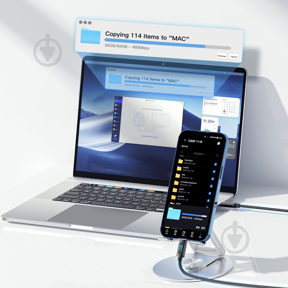 Кабель Essager Enjoy LED Digital Display USB Charging Cable Type C 1 м (EXCTL-XY01-P) - фото 4 Кабель Essager Enjoy LED Digital Display USB Charging Cable Type C 1 м (EXCTL-XY01-P) - фото 4