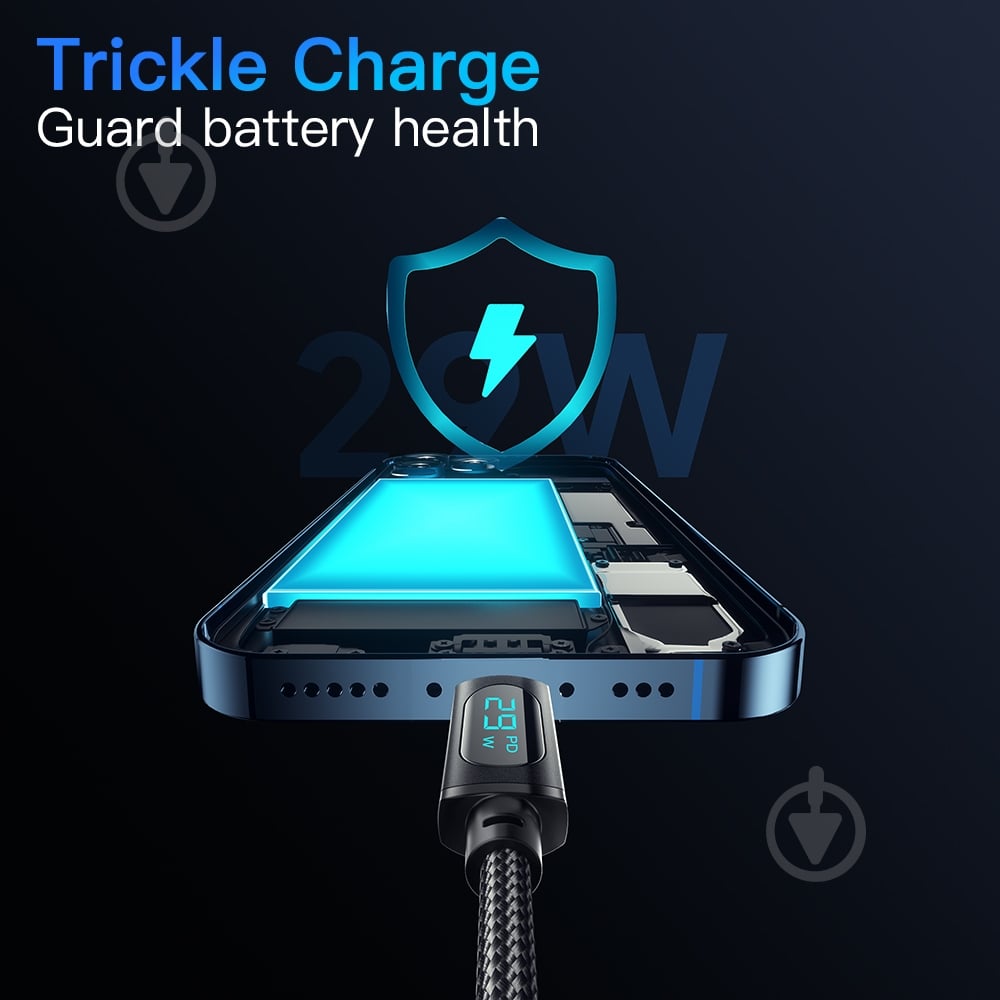 Кабель Essager Enjoy LED Digital Display USB Charging Cable Type C 1 м (EXCTL-XY01-P) - фото 6 Кабель Essager Enjoy LED Digital Display USB Charging Cable Type C 1 м (EXCTL-XY01-P) - фото 6