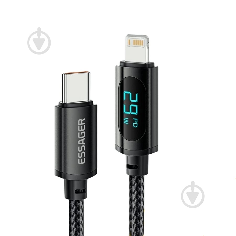 Кабель Essager Enjoy LED Digital Display USB Charging Cable Type C 1 м (EXCTL-XY01-P) - фото 2 Кабель Essager Enjoy LED Digital Display USB Charging Cable Type C 1 м (EXCTL-XY01-P) - фото 2