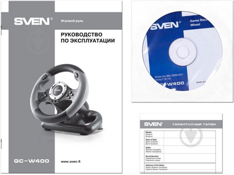 Кермо ігрове Sven GC-W400 - фото 6 Кермо ігрове Sven GC-W400 - фото 6