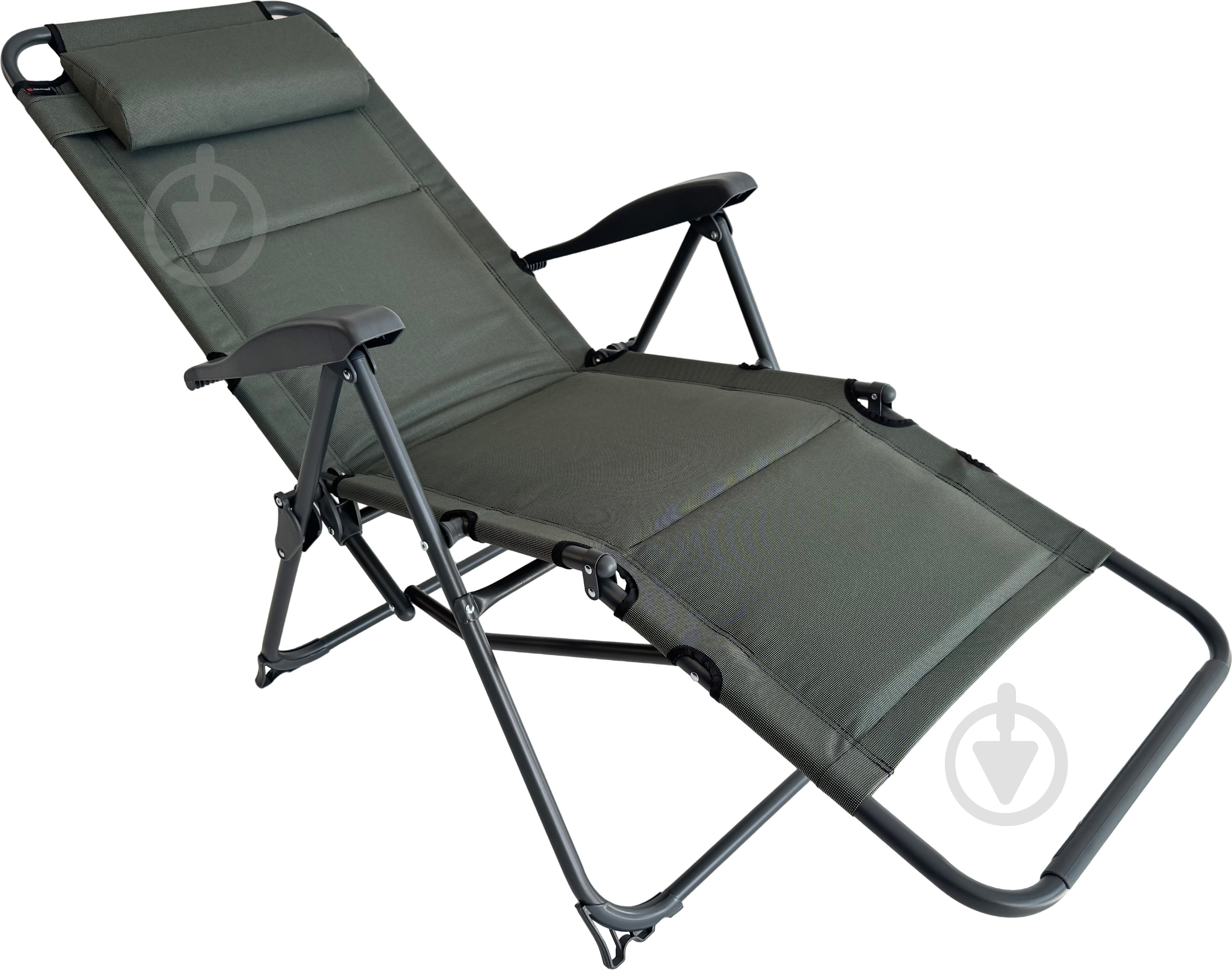 ロンロン様 ᐉ Шезлонг розкладний Grilland SX-3219-1 64x114 см темно-зелений