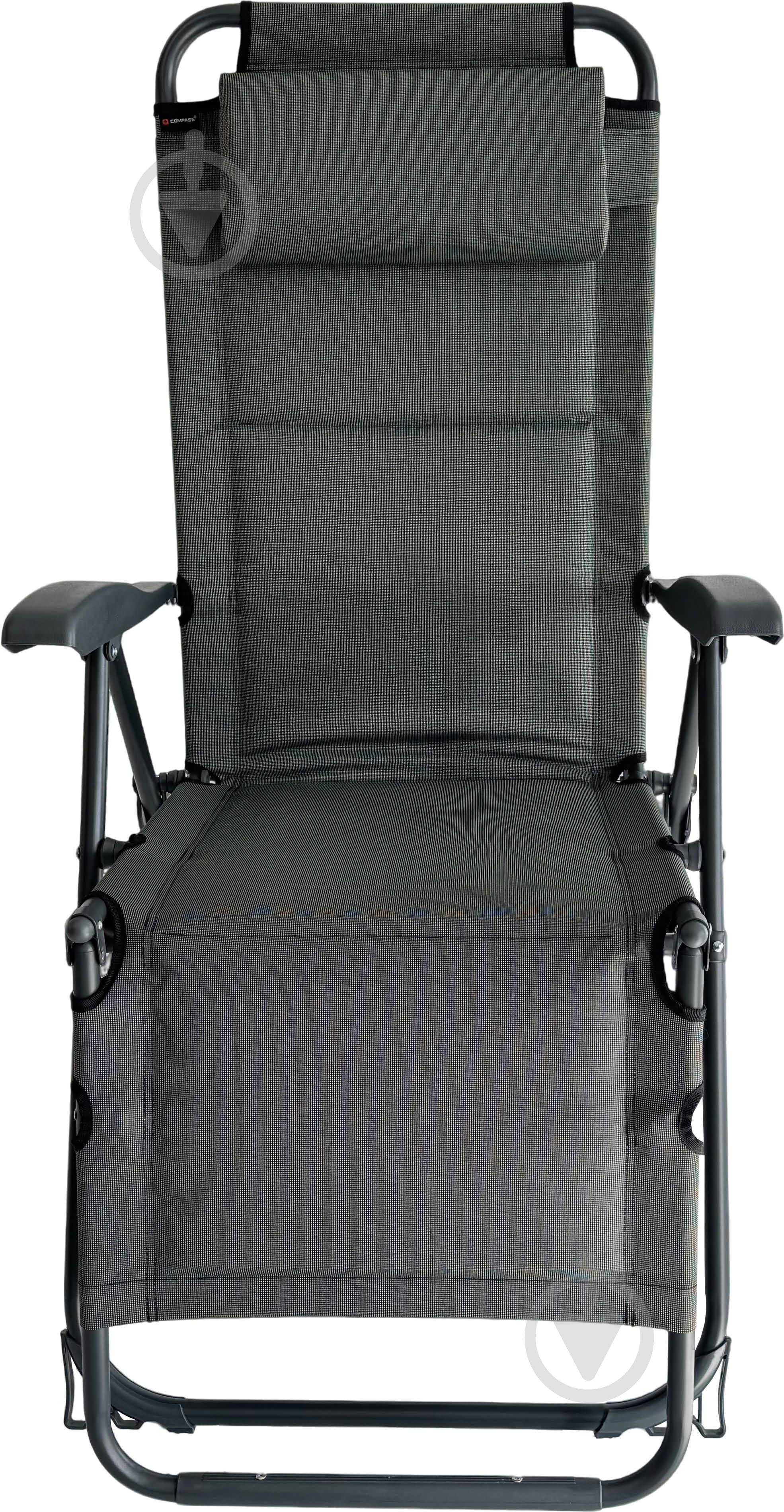 ᐉ Шезлонг розкладний Grilland SX-3219-1 64x114 см темно-зелений