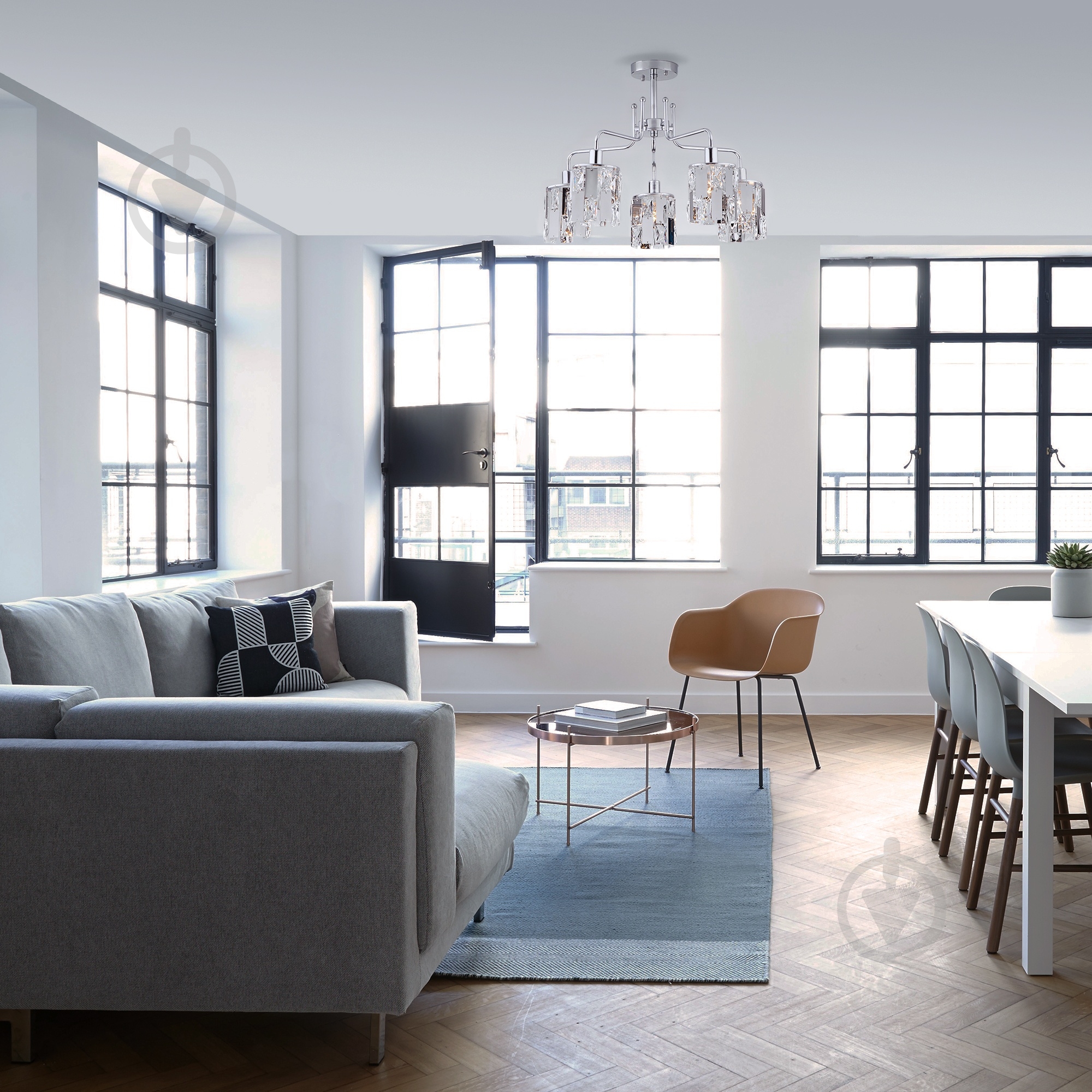 ВІТРИНА! Люстра стельова Strotskis Scoppio 5x60 Вт E14 хром 10101/5 - фото 6