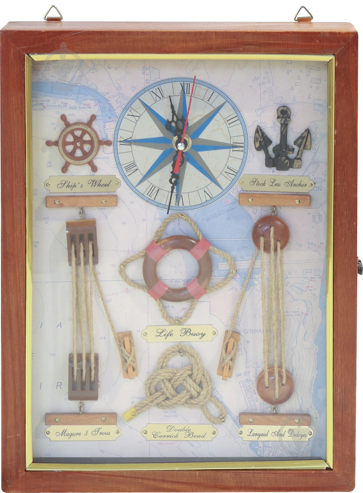 Ключниця з годинником Морські вузли 3325C - фото 1