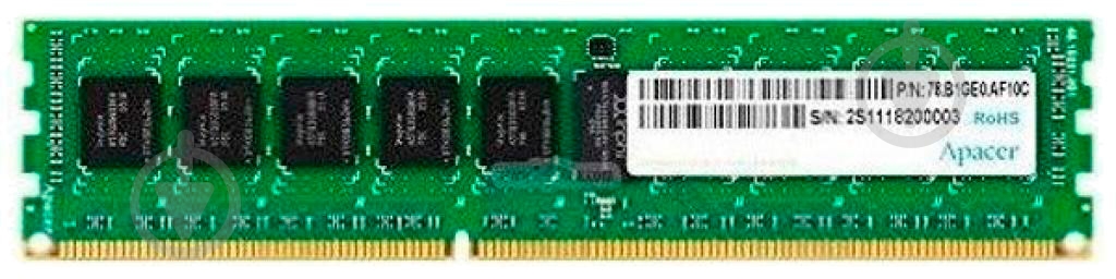 Оперативна пам'ять Apacer DDR3L SDRAM 8 GB (1x8GB) 1600 MHz (DG.08G2K.KAM) - фото 1 Оперативна пам'ять Apacer DDR3L SDRAM 8 GB (1x8GB) 1600 MHz (DG.08G2K.KAM) - фото 1