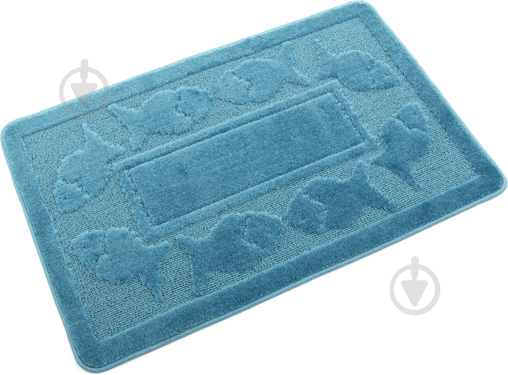 Набор ковриков Vonaldi Standart 55x85 см / 55x42,5 см голубой - фото 4