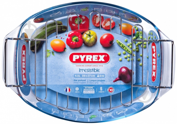 Форма для запекания Pyrex с решеткой 4 л Irresistible 412U000 - фото 2 Форма для запекания Pyrex с решеткой 4 л Irresistible 412U000 - фото 2