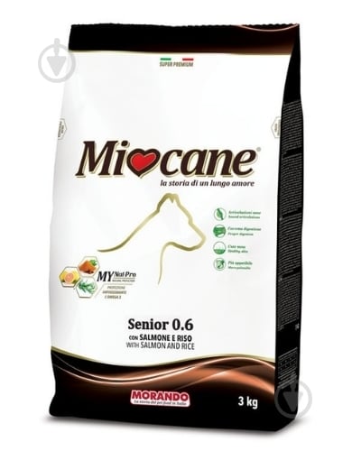 Корм сухой Morando Miocane Senior для пожилых собак с лососем 3 кг - фото 1