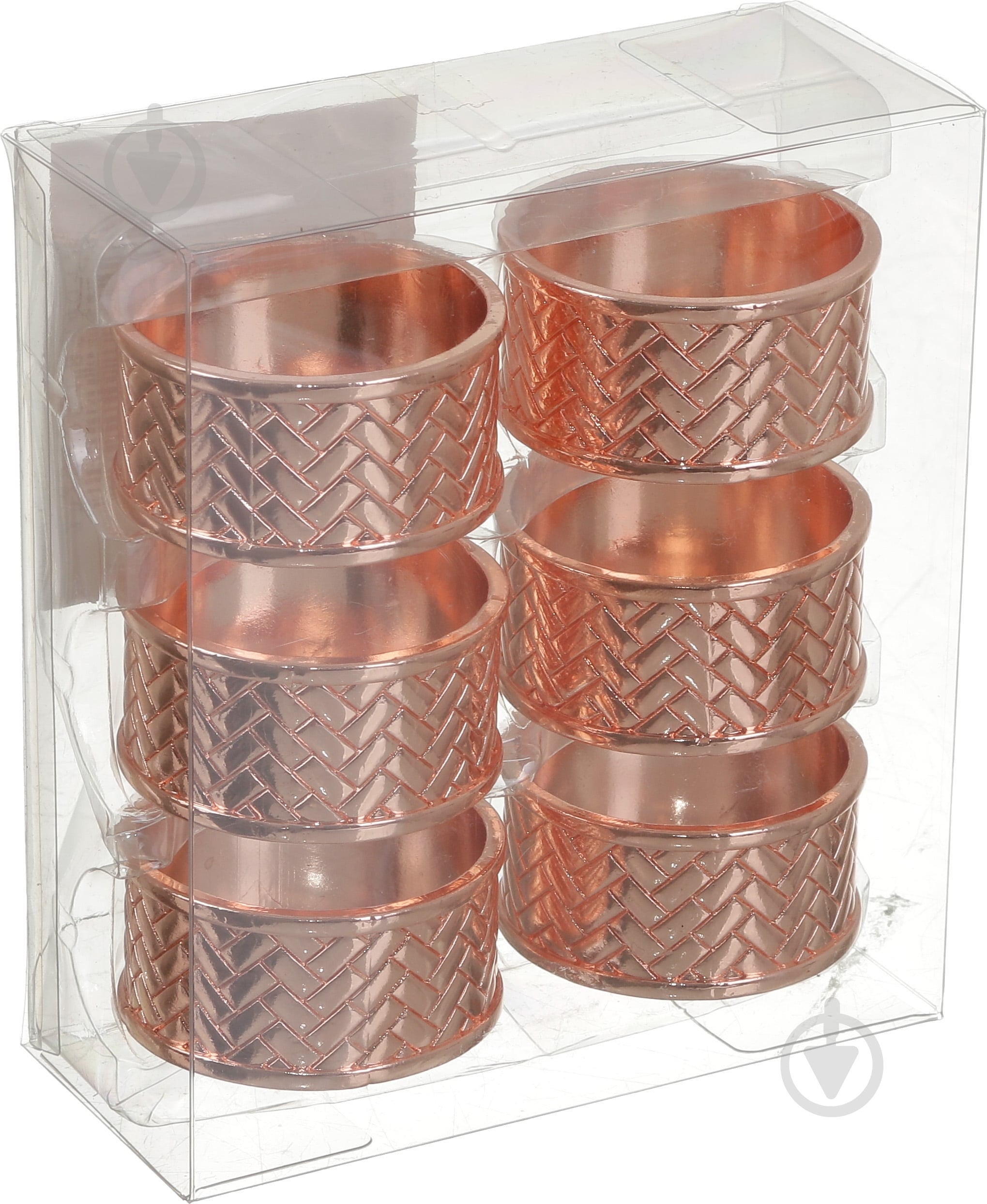 Набор колец для салфеток Fiora Copper Wave 14х6х5 см 6 шт - фото 2