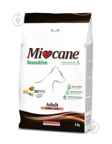 Корм сухой монопротеиновый Morando Miocane Sensitive Monoprotein для собак средних и крупных пород лосось 3 кг - фото 1