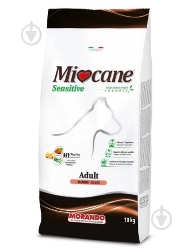 Корм сухой монопротеиновый Morando Miocane Sensitive Monoprotein для собак средних и крупных пород лосось 10 кг - фото 1 Корм сухой монопротеиновый Morando Miocane Sensitive Monoprotein для собак средних и крупных пород лосось 10 кг - фото 1