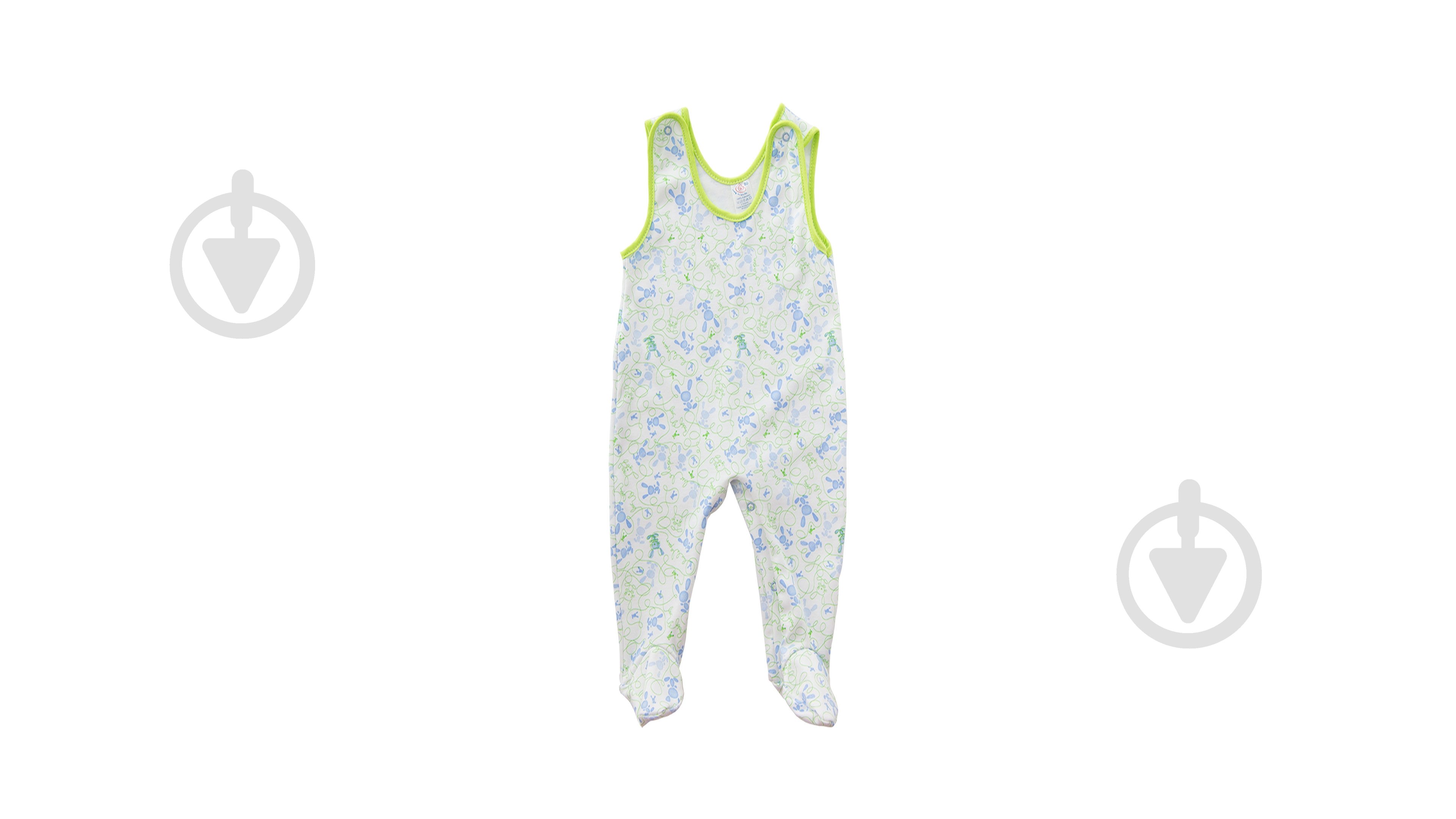 Повзунки Моя планета П 2304 р.80 білий із малюнком - фото 1