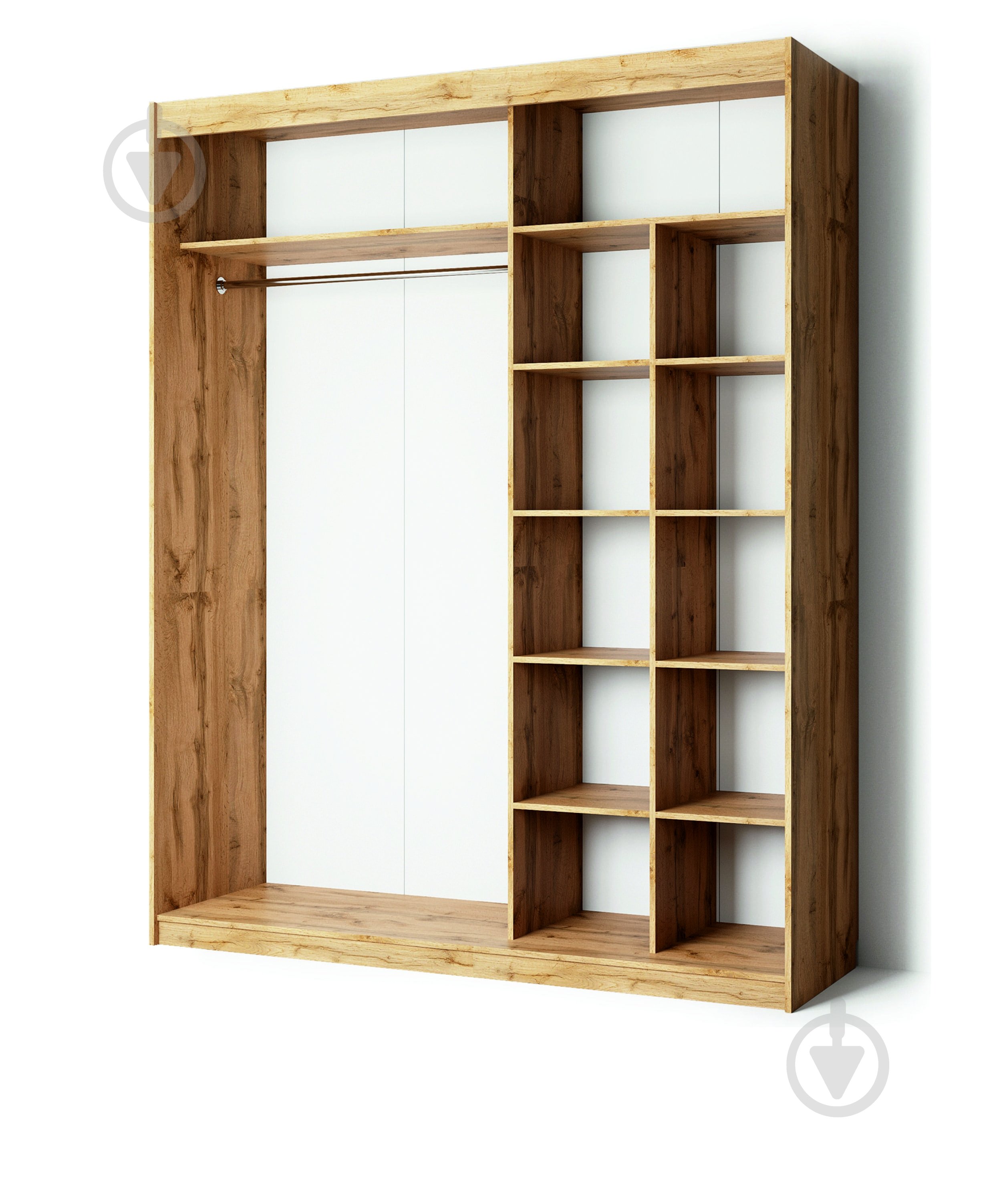 УЦІНКА! Шафа-купе Берегиня ДСП 1900x600x2400 мм дуб тахо двері ДСП скло (УЦ №2847) - фото 2 УЦІНКА! Шафа-купе Берегиня ДСП 1900x600x2400 мм дуб тахо двері ДСП скло (УЦ №2847) - фото 2