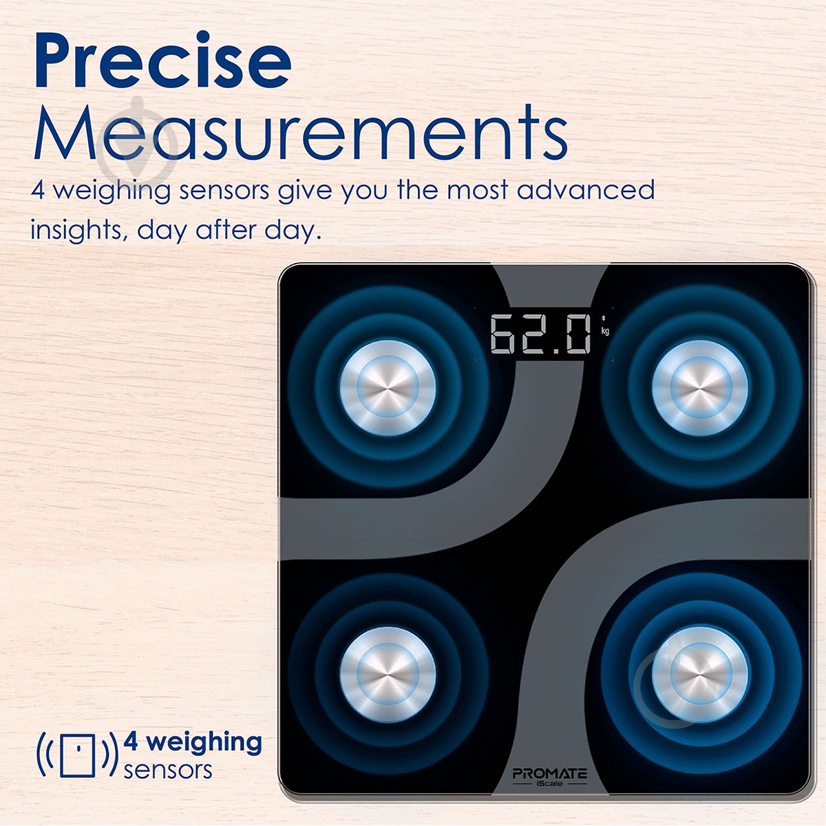 Смарт-весы Promate iScale Black - фото 2
