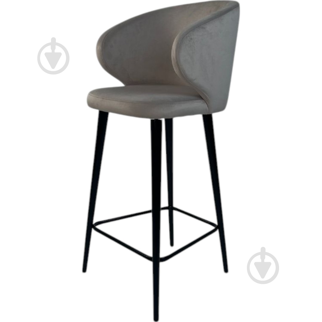 Стілець барний TWINSANN Matis 550x530x1170 мм чорний / світло-сірий - фото 1 Стілець барний TWINSANN Matis 550x530x1170 мм чорний / світло-сірий - фото 1