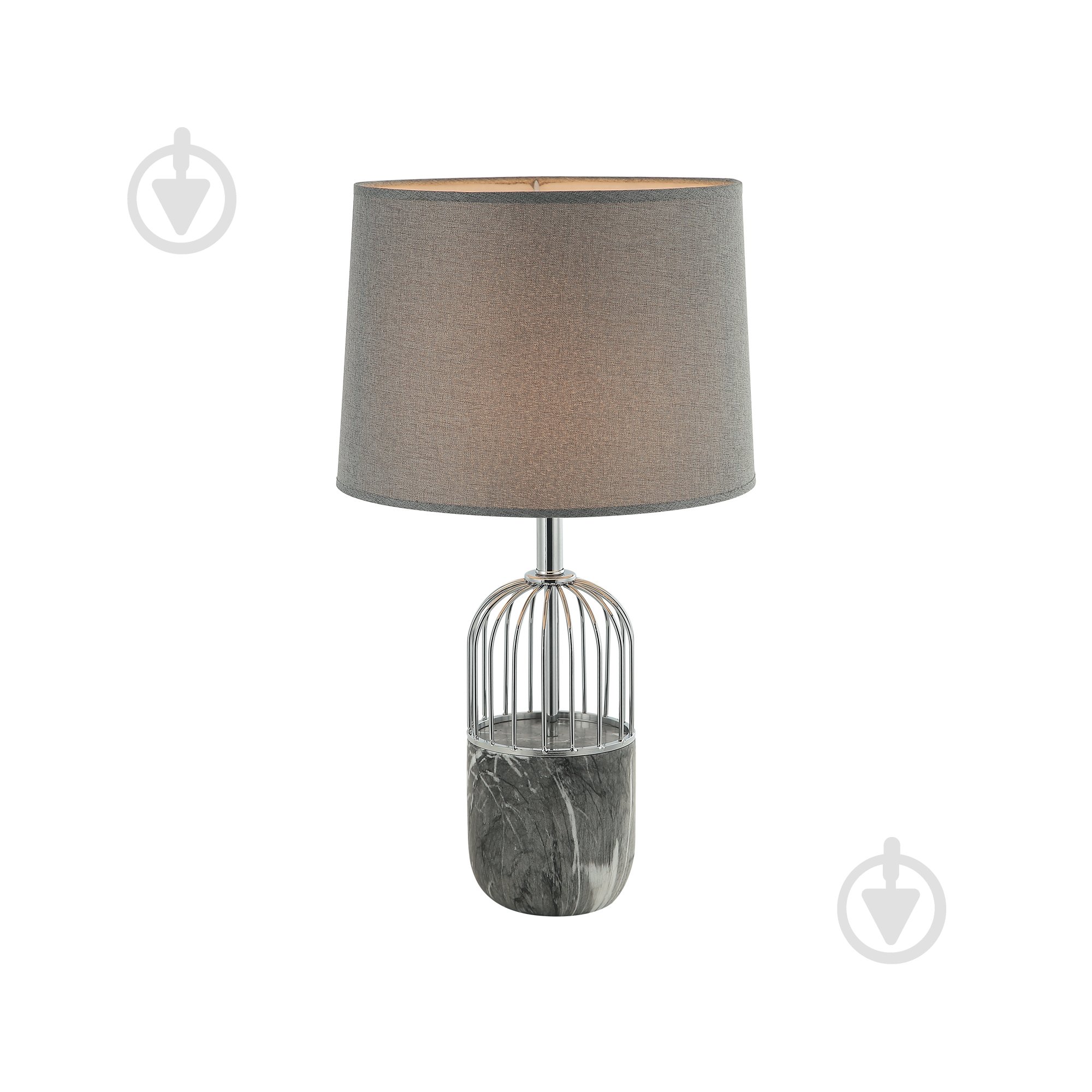 ВІТРИНА! Настільна лампа Vio Concept Solen big 1x40 Вт E27 біло-сірий/хром 80410-02-TB1-GW - фото 1