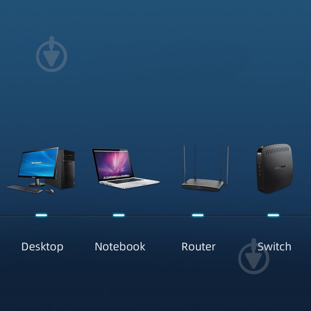 Патч-корд Essager TopSpeed Cable Ethernet Cat6 RJ45 Flat Cable 0,5 м черный - фото 6