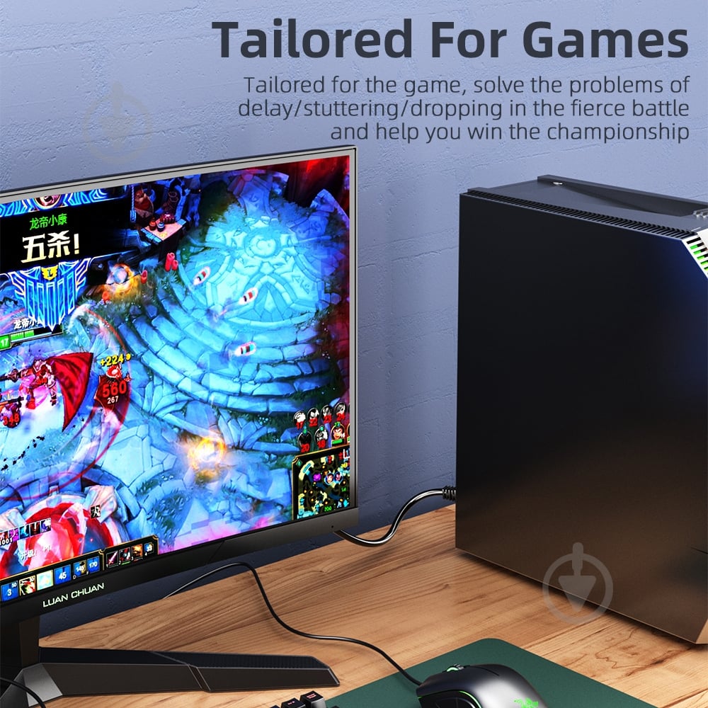 Патч-корд Essager TopSpeed Cable Ethernet Cat6 RJ45 Round Cable 2 м черный - фото 4