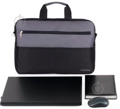 Сумка для ноутбука Vinga 15.6" black/grey (NB177GB) - фото 2 Сумка для ноутбука Vinga 15.6" black/grey (NB177GB) - фото 2