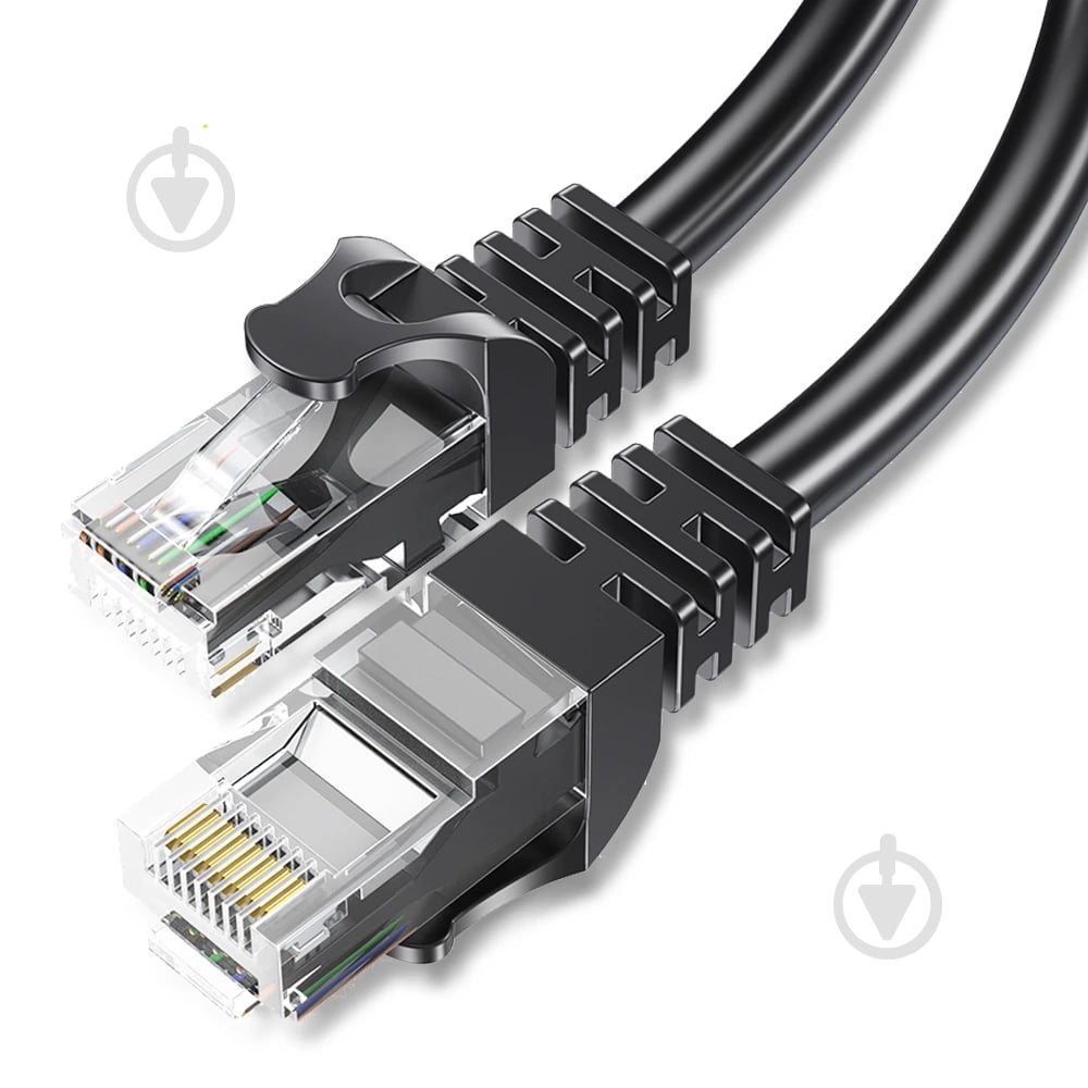 Патч-корд Essager TopSpeed Cable Ethernet Cat6 RJ45 Round Cable 0,5 м черный - фото 2