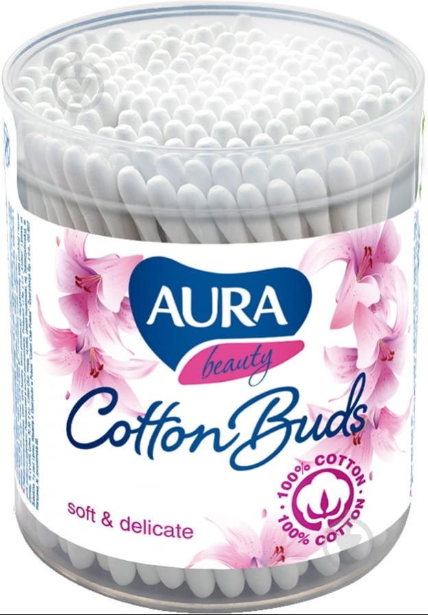 Ватні палички Aura beauty soft & delicate 200 шт. (кругла) - фото 2
