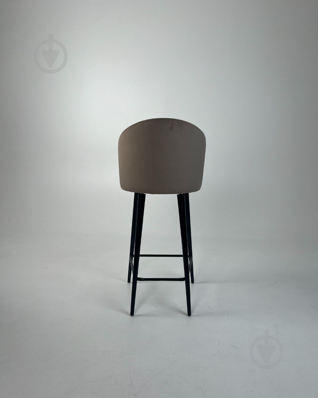 Стілець барний TWINSANN Milano 540x520x1150 мм чорний / коричневий - фото 3