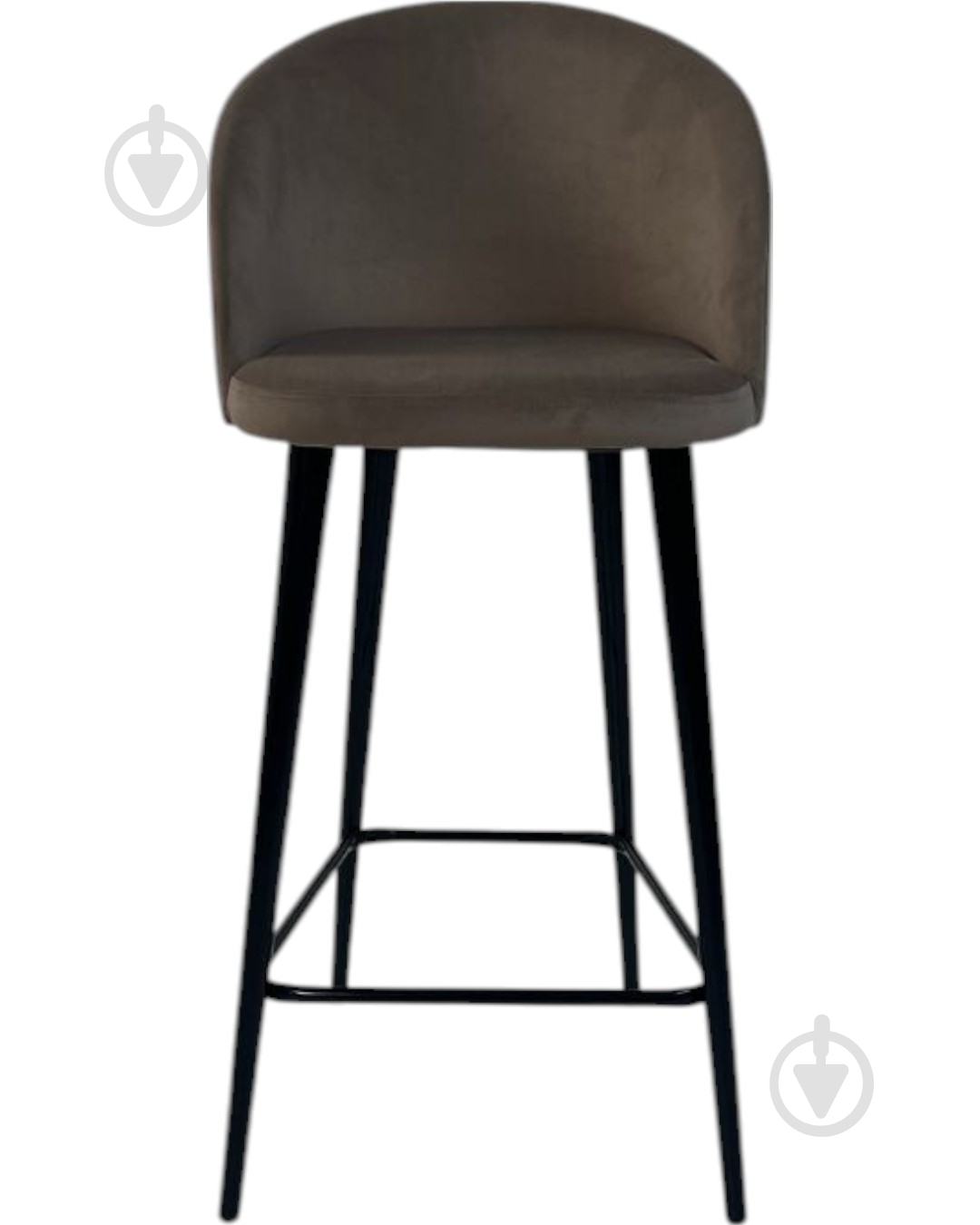 Стілець барний TWINSANN Milano 540x520x1150 мм чорний / коричневий - фото 1