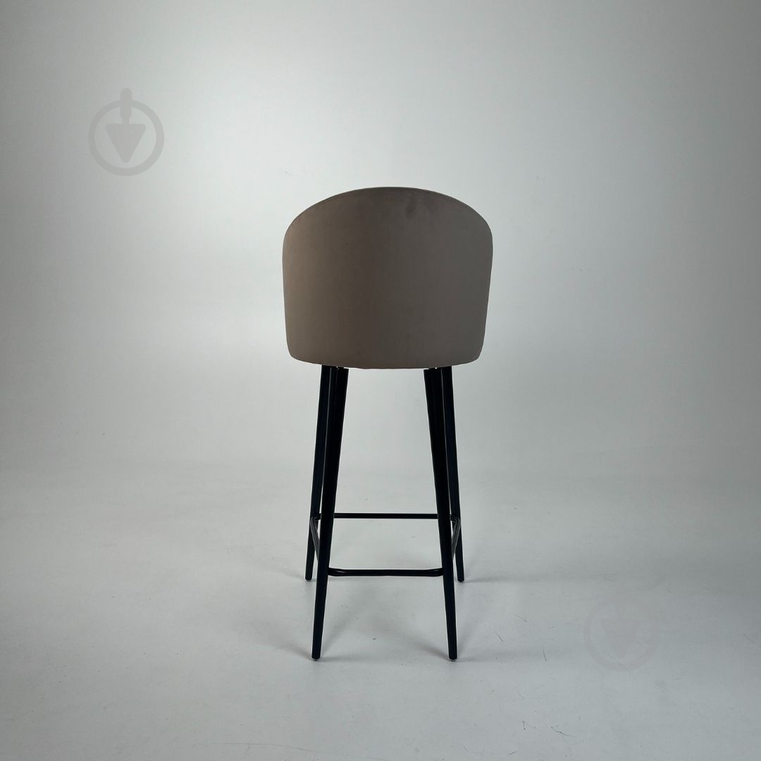 Стілець барний TWINSANN Milano 540x520x1150 мм чорний / бежевий - фото 4