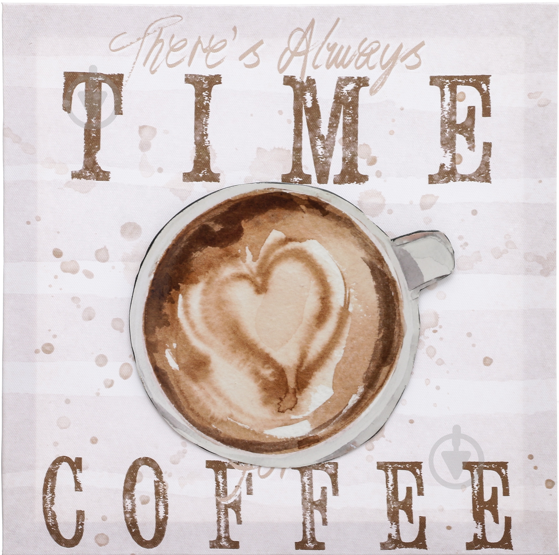 Картина 3D Time Coffee 28х28х2,2 см 28x28 см XCM178298J - фото 1
