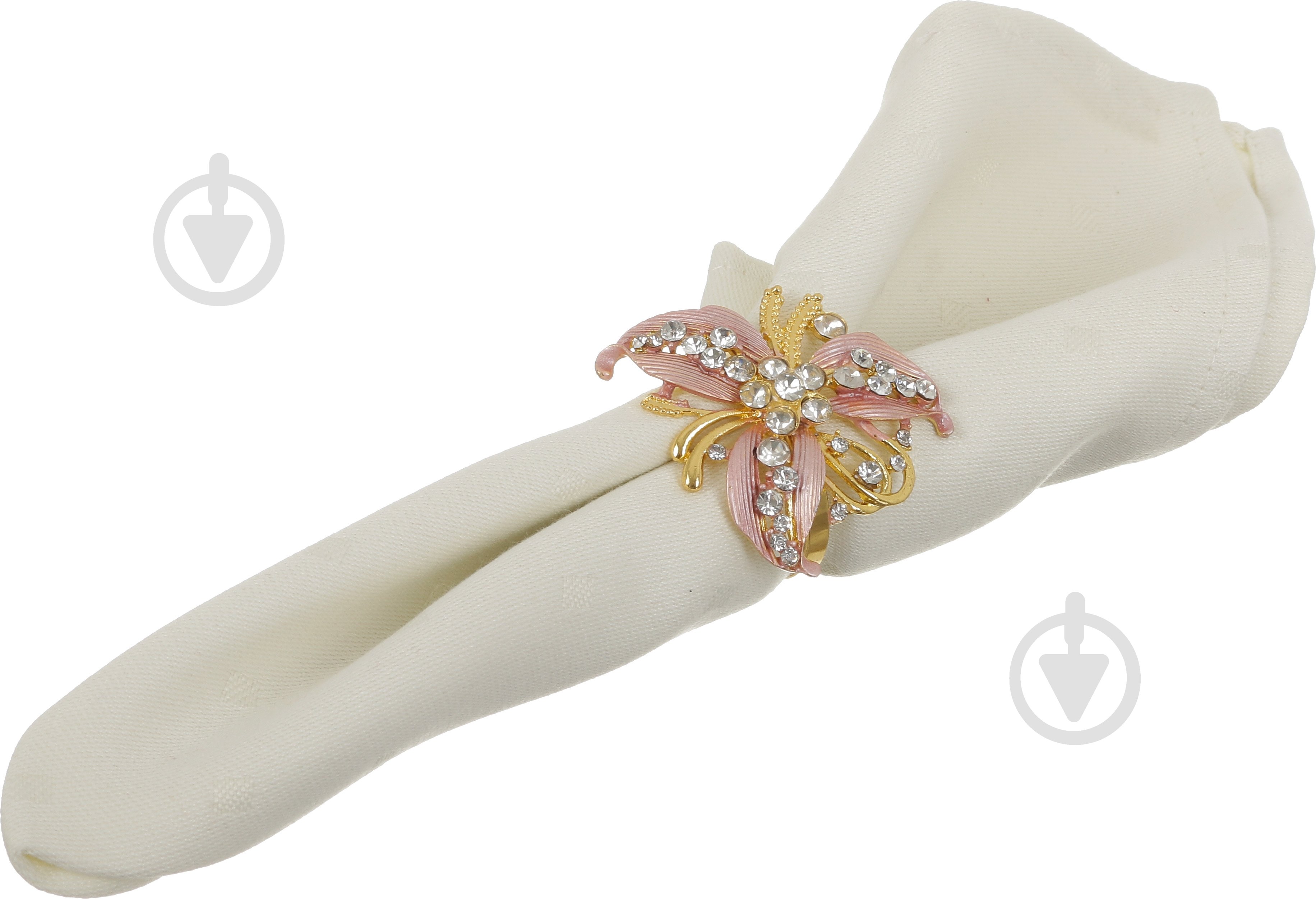 Кольцо для салфеток Fiora Diamond Pink Flower YQU9165-2 - фото 4
