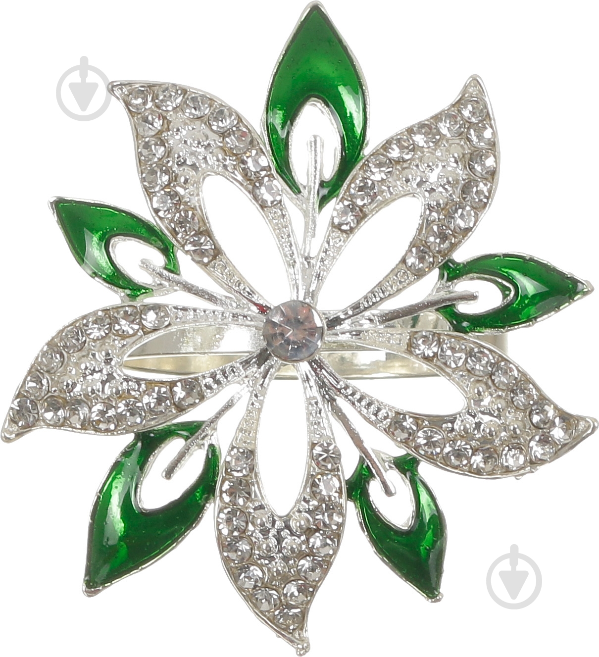 Кольцо для салфеток Fiora Diamond Green Flower YQU9166-2 - фото 2