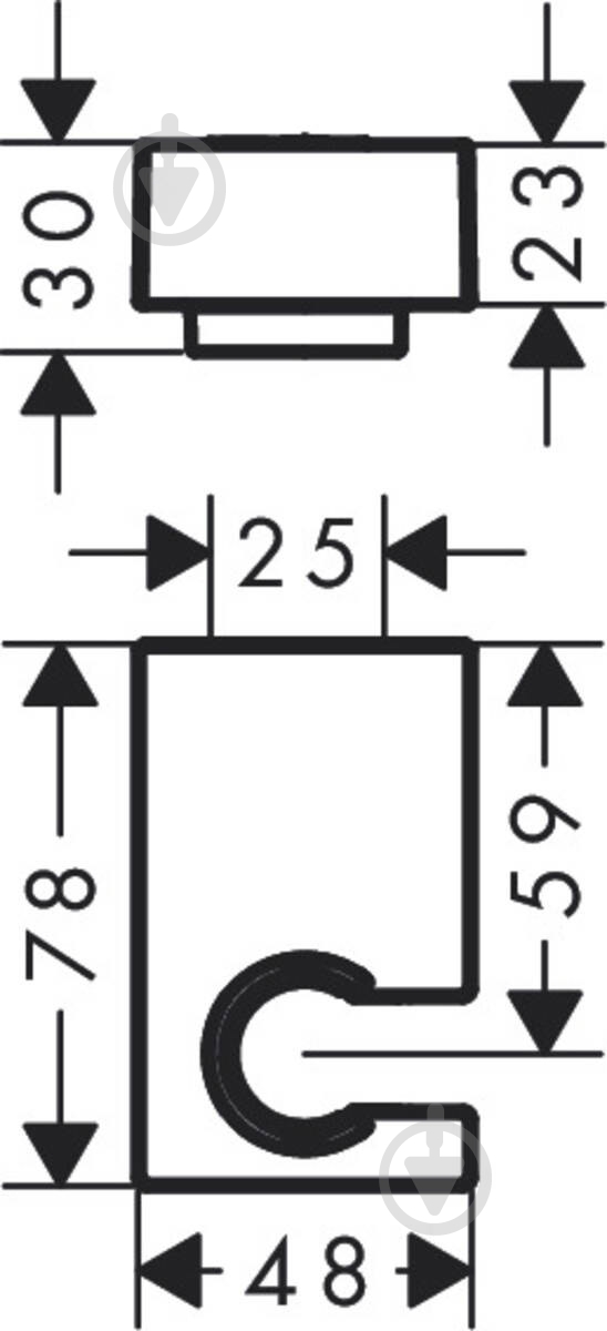 Держатель для душа Hansgrohe Porter E хром (28387000) - фото 2