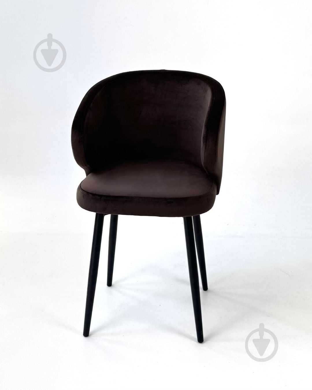 Стул TWINSANN Matis 550x530x860 мм (ножки дерево) коричневый / черный - фото 1