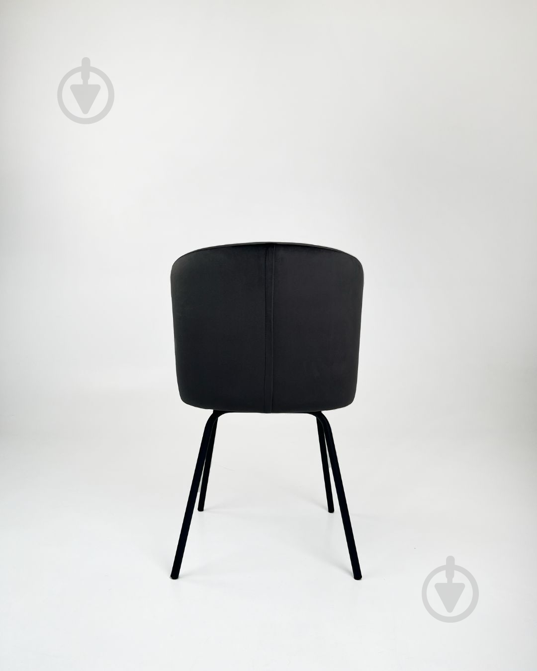 Стілець TWINSANN Matis 550x530x860 мм (ніжки метал) темно-сірий / чорний - фото 3