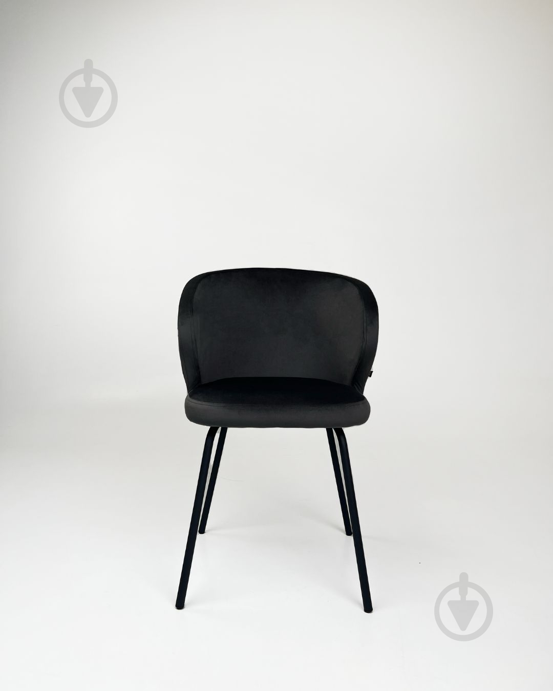 Стілець TWINSANN Matis 550x530x860 мм (ніжки метал) темно-сірий / чорний - фото 4