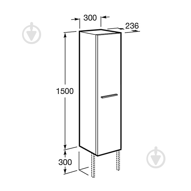 Пенал подвесной ROCA Victoria Basic A856577422 береза - фото 2 Пенал подвесной ROCA Victoria Basic A856577422 береза - фото 2