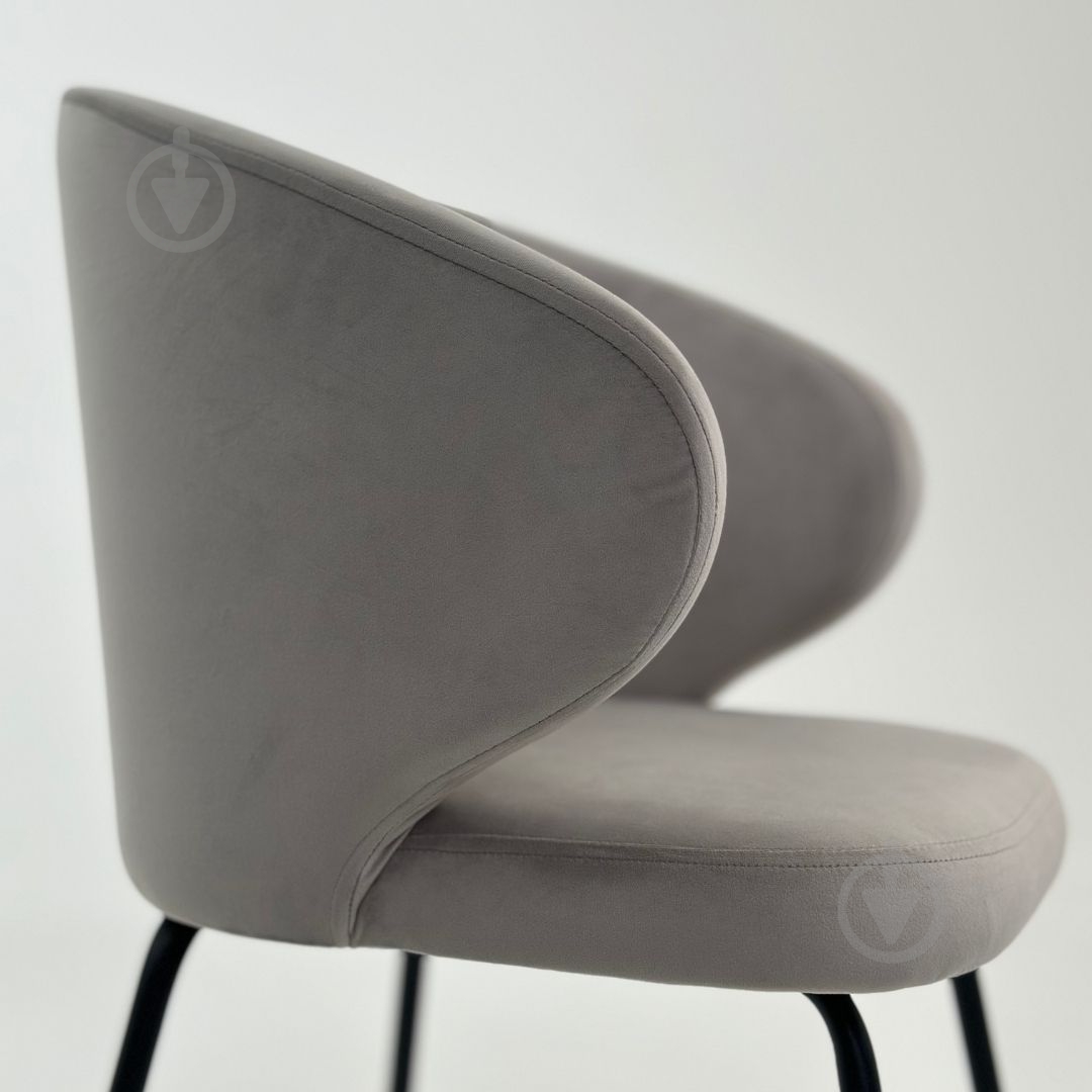Стілець TWINSANN Matis (тканина жасмин 91) ніжки метал світло-сірий / чорний - фото 2