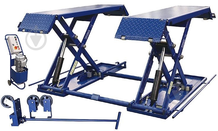 Мотоподъемник гидравлический GTM подкатной 3т (QJYJ30-ZW) - фото 1