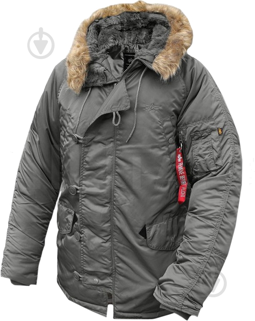 Куртка-парка мужская демисезонная Alpha Industries N-3B Parka р.L grey - фото 1 Куртка-парка мужская демисезонная Alpha Industries N-3B Parka р.L grey - фото 1