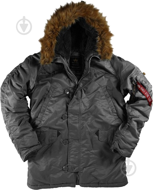 Куртка-парка мужская демисезонная Alpha Industries N-3B Parka р.L grey - фото 2 Куртка-парка мужская демисезонная Alpha Industries N-3B Parka р.L grey - фото 2