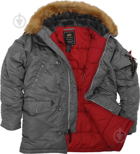Куртка-парка мужская демисезонная Alpha Industries N-3B Parka р.L grey - фото 3 Куртка-парка мужская демисезонная Alpha Industries N-3B Parka р.L grey - фото 3